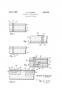 1967 Y patent technoleg PCB trwodd cyntaf